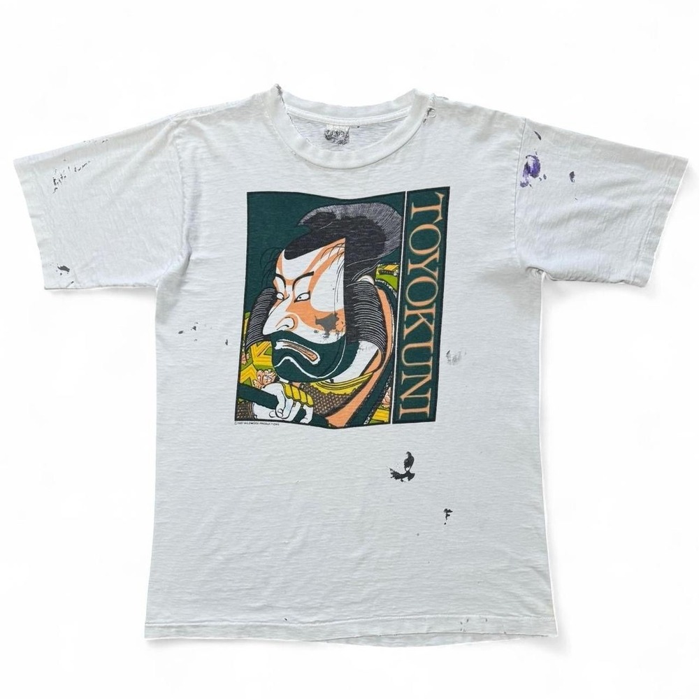 Vintage 1987 Utagawa Toyokuni I Ukiyoe Samurai Shogun Graphic Art T-shirt LRG